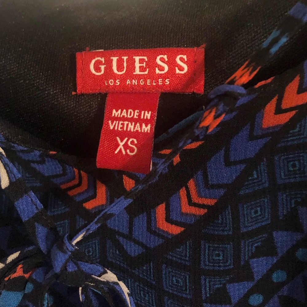 Guess Sundress Navy And Multi Color Pattern - Picture 2 of 7